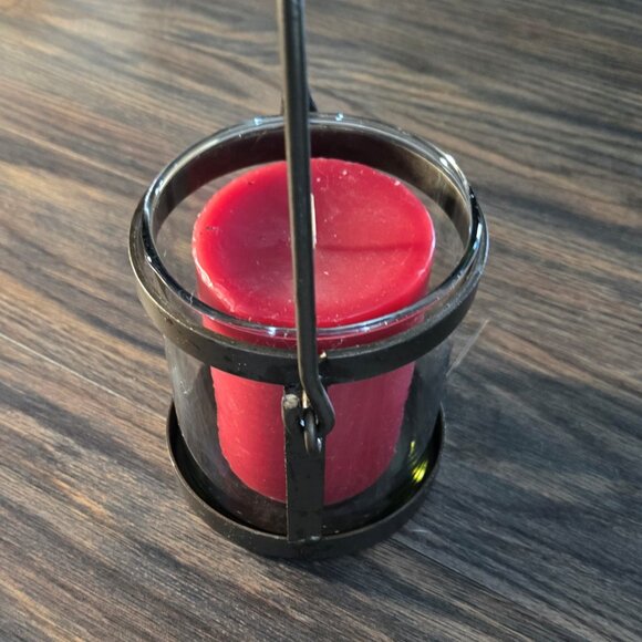 Rustic/Farmhouse/Cottagecore Style Solid Iron & Glass Candle/Lantern NWOT - Picture 5 of 6